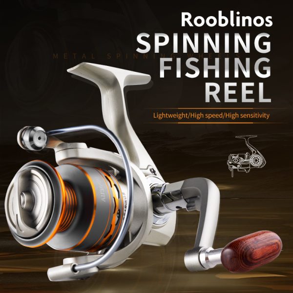 AH Fishing Reel 5.2:1 Gear Ratio 2000/3000/4000/5000/6000/7000 Series Anti-Reverse Ball Bearings Ultralight 17.6 lbs CNC Aluminum Includes Monofilament Line Crappie or Catfish Reversible - Image 3