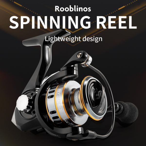 RY Spinning Fishing Reel 5.2:1 Gear Ratio Saltwater 1000/2000/3000/4000/5000/6000 Series Fishing Spool Ultralight 17.6 lbs Aluminum Crappie or Catfish Reel De Pesca - Image 2