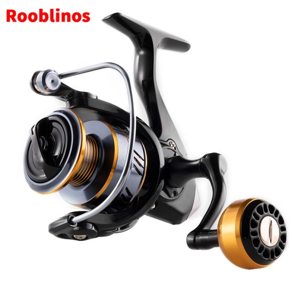 HM Spinning Reel for Saltwater 5.2:1 Gear Ratio Spinning Reel 1000/3000/4000/5000/6000/7000 Lightweight Carrete de Pesca Stainless Steel Ball Bearings Up to 17.6 Lbs Drag Nylon Aluminum