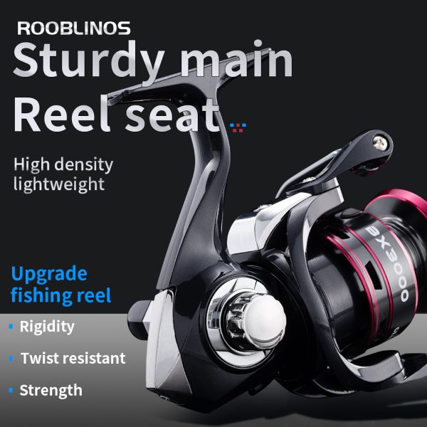 BX Spinning Fishing Reel 5.2:1 Gear Ratio Saltwater 1000/2000/3000/4000/5000/6000 Series Fishing Spool Ultralight 17.6 lbs Aluminum Crappie or Catfish Reel De Pesca - Image 4