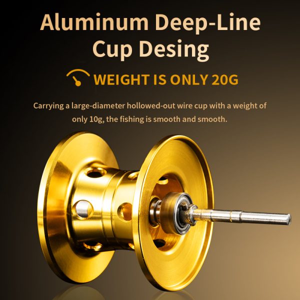Rooblinos DK Baitcasting Fishing Reel Lightweight Aluminum Spool Fishing Reel17.6Lbs Max Drag Magnetic Braking System 7.2:1 High-Speed Gear Ratio Saltwater Freshwater Baitcaster Reel - Image 4