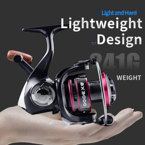 BX Spinning Fishing Reel 5.2:1 Gear Ratio Saltwater 1000/2000/3000/4000/5000/6000 Series Fishing Spool Ultralight 17.6 lbs Aluminum Crappie or Catfish Reel De Pesca - Image 5