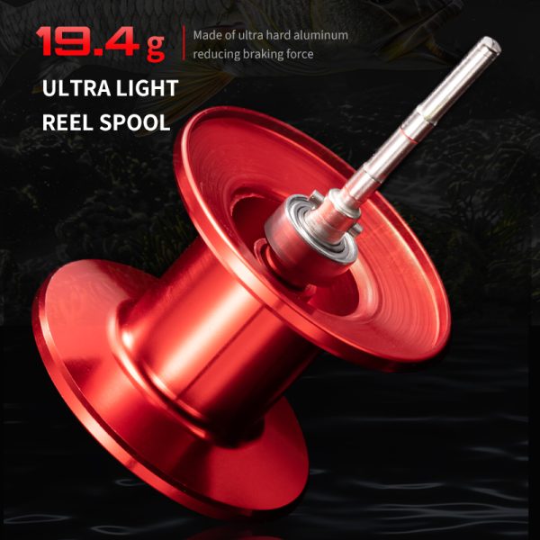 Rooblinos AC Baitcasting Fishing Reel Lightweight Aluminum Spool Fishing Reel 17.6Lbs Max Drag Magnetic Braking System 6.3:1 High-Speed Gear Ratio Saltwater Freshwater Baitcaster Reel - Image 6