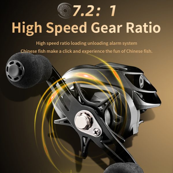 Rooblinos DK Baitcasting Fishing Reel Lightweight Aluminum Spool Fishing Reel17.6Lbs Max Drag Magnetic Braking System 7.2:1 High-Speed Gear Ratio Saltwater Freshwater Baitcaster Reel - Image 2