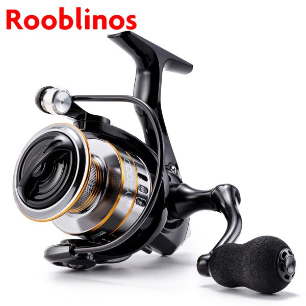 RY Spinning Fishing Reel 5.2:1 Gear Ratio Saltwater 1000/2000/3000/4000/5000/6000 Series Fishing Spool Ultralight 17.6 lbs Aluminum Crappie or Catfish Reel De Pesca