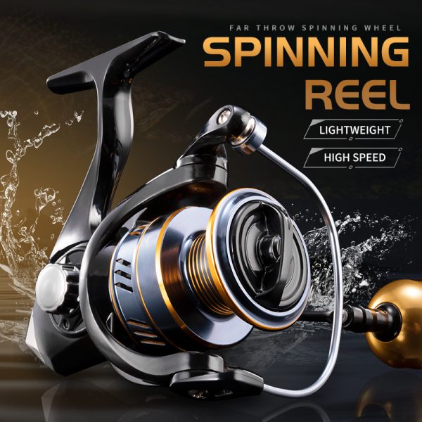HM Spinning Reel for Saltwater 5.2:1 Gear Ratio Spinning Reel 1000/3000/4000/5000/6000/7000 Lightweight Carrete de Pesca Stainless Steel Ball Bearings Up to 17.6 Lbs Drag Nylon Aluminum - Image 2