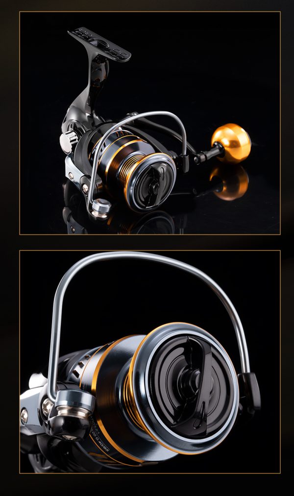 HM Spinning Reel for Saltwater 5.2:1 Gear Ratio Spinning Reel 1000/3000/4000/5000/6000/7000 Lightweight Carrete de Pesca Stainless Steel Ball Bearings Up to 17.6 Lbs Drag Nylon Aluminum - Image 15