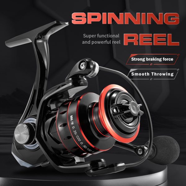 HJ Fishing Reel 5.2:1 Gear Ratio 1000/2000/3000/4000/5000/6000/7000 Series Anti-Reverse Ball Bearings Ultralight 17.6 Lbs CNC Aluminum Includes Monofilament Line Crappie or Catfish - Image 5