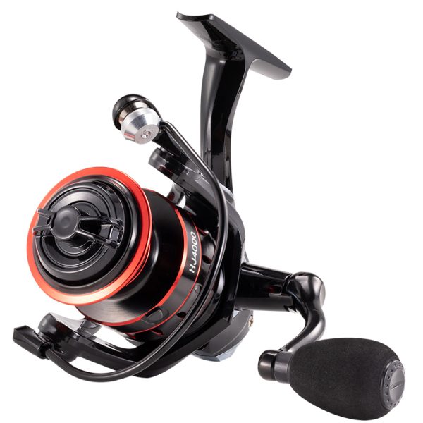 HJ Fishing Reel 5.2:1 Gear Ratio 1000/2000/3000/4000/5000/6000/7000 Series Anti-Reverse Ball Bearings Ultralight 17.6 Lbs CNC Aluminum Includes Monofilament Line Crappie or Catfish