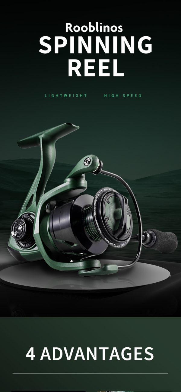 CG Fishing Reel 5.2:1 High-Speed Gear Ratio 2000/3000/4000/5000 Series Anti-Reverse Ball Bearings Ultralight 17.6 lbs CNC Aluminum Includes Monofilament Line Crappie or Catfish Reversible - Image 3