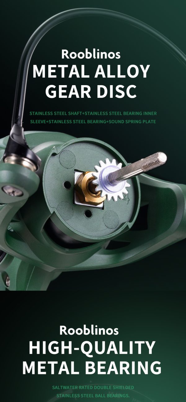 CG Fishing Reel 5.2:1 High-Speed Gear Ratio 2000/3000/4000/5000 Series Anti-Reverse Ball Bearings Ultralight 17.6 lbs CNC Aluminum Includes Monofilament Line Crappie or Catfish Reversible - Image 14