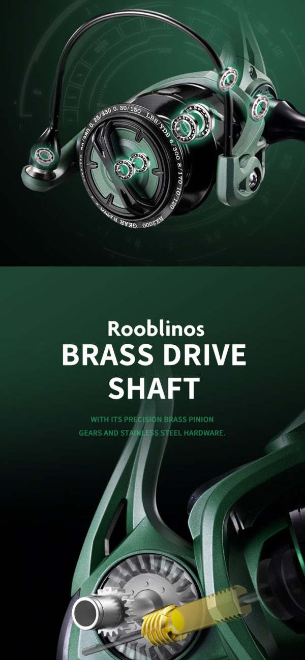 CG Fishing Reel 5.2:1 High-Speed Gear Ratio 2000/3000/4000/5000 Series Anti-Reverse Ball Bearings Ultralight 17.6 lbs CNC Aluminum Includes Monofilament Line Crappie or Catfish Reversible - Image 13