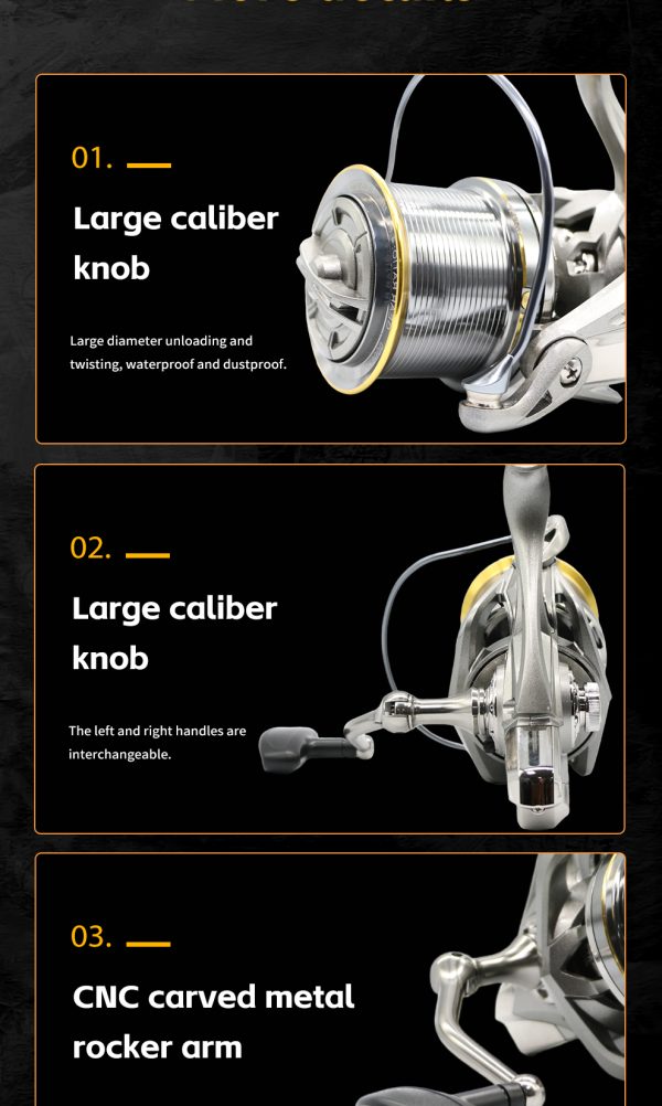 Long Shot Jigging Spinning Reel 8000/9000/10000/12000/14000 Series,17+1BB Surf Fishing Reels,55lb Max Drag,Saltwater Big Reel Visit the J-BARZILLAI Store - Image 13