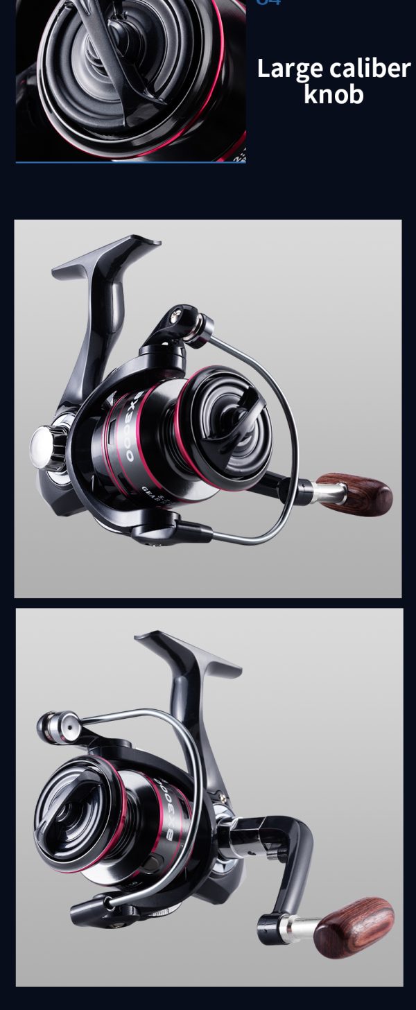 BX Spinning Fishing Reel 5.2:1 Gear Ratio Saltwater 1000/2000/3000/4000/5000/6000 Series Fishing Spool Ultralight 17.6 lbs Aluminum Crappie or Catfish Reel De Pesca - Image 15