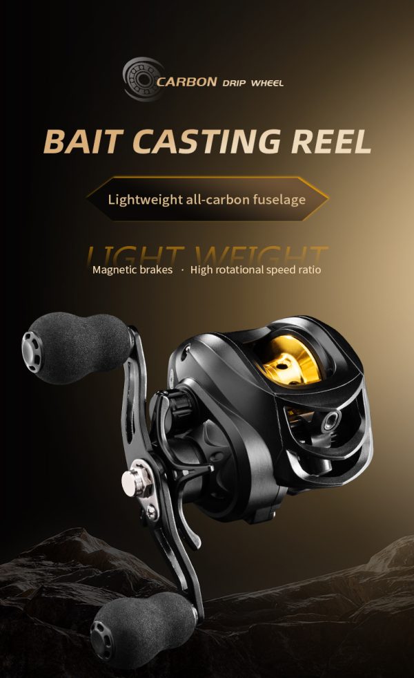 Rooblinos DK Baitcasting Fishing Reel Lightweight Aluminum Spool Fishing Reel17.6Lbs Max Drag Magnetic Braking System 7.2:1 High-Speed Gear Ratio Saltwater Freshwater Baitcaster Reel - Image 7