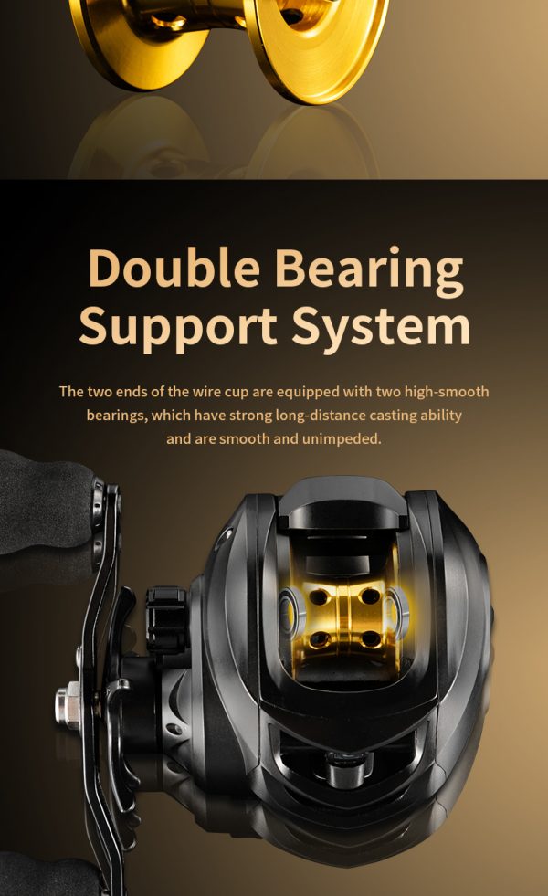 Rooblinos DK Baitcasting Fishing Reel Lightweight Aluminum Spool Fishing Reel17.6Lbs Max Drag Magnetic Braking System 7.2:1 High-Speed Gear Ratio Saltwater Freshwater Baitcaster Reel - Image 10