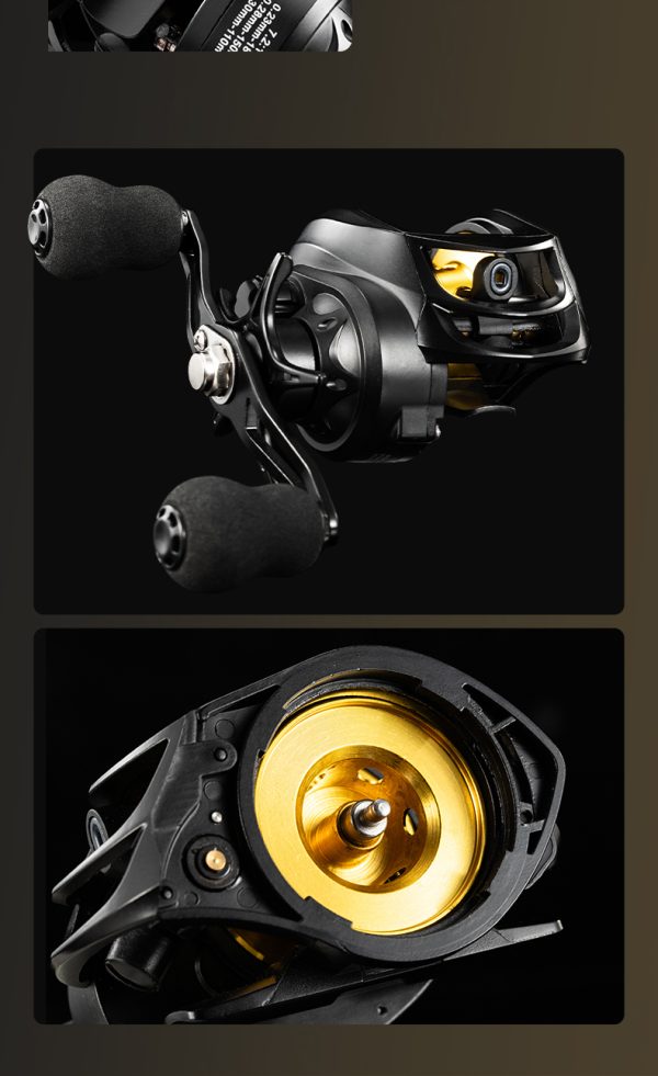 Rooblinos DK Baitcasting Fishing Reel Lightweight Aluminum Spool Fishing Reel17.6Lbs Max Drag Magnetic Braking System 7.2:1 High-Speed Gear Ratio Saltwater Freshwater Baitcaster Reel - Image 16