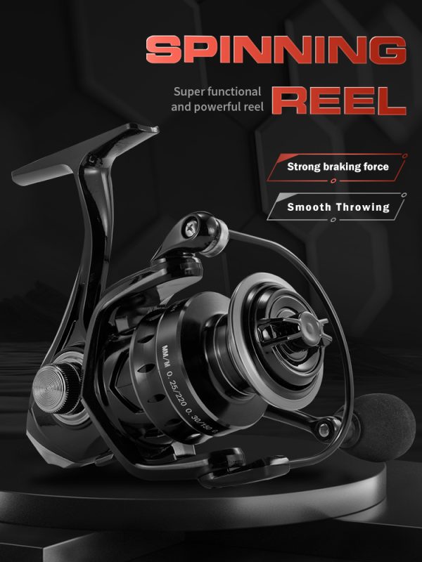 HJ Fishing Reel 5.2:1 Gear Ratio 1000/2000/3000/4000/5000/6000/7000 Series Anti-Reverse Ball Bearings Ultralight 17.6 Lbs CNC Aluminum Includes Monofilament Line Crappie or Catfish - Image 6