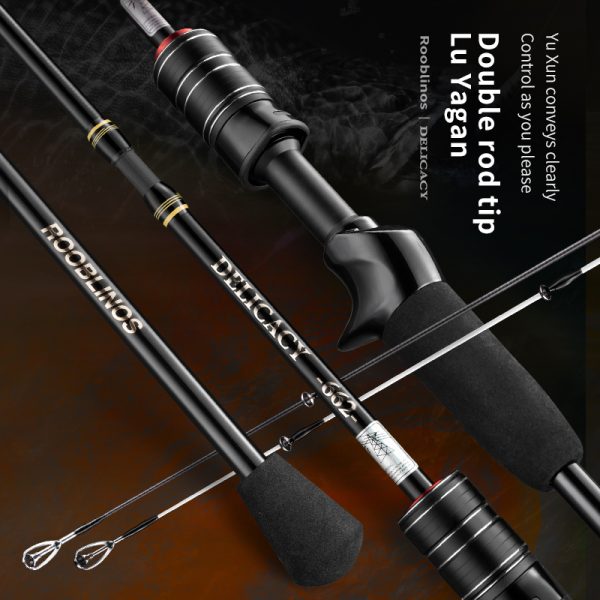 Delicacy Stream Fishing Rod Ultralight 6/6.5 Feet 2 Pieces Casting Travel Bait Rods High Carbon Fiber Stainless Steel Guides EVA Handle Saltwater Freshwater Bass Trout Sunfish Fishing Pole - Image 3