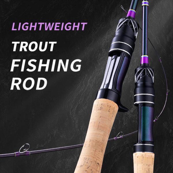 BANCY Ultralight Fishing Rod 6'/5'6" Spinning Casting 2 Pieces Stream Lightweight Travel Bait Rods 24T High Carbon Fiber Stainless Steel Guides Cork Handle Freshwater Bass Trout Bluegill Panfish Pole - Image 5