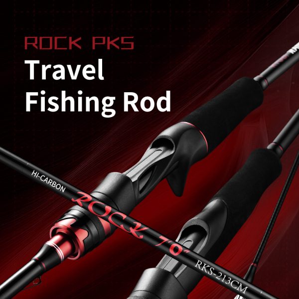 Rock Bass Fishing Rod 6'6"/7'/10' Spinning Casting Fast Action 2 Pieces Medium Heavy 24T High Carbon Fiber Stainless Steel Guides High Sensitive Lightweight Trout Pole - Image 2