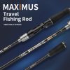Maximus Lure Fishing Rod 6'/6'6"/7' Spinning Casting 2 Pieces Baitcaster Medium Light to Medium Heavy 24T Carbon Fiber Fuji O Guides Freshwater Saltwater Bass Trout Catfish Travel Fishing Pole - Image 2