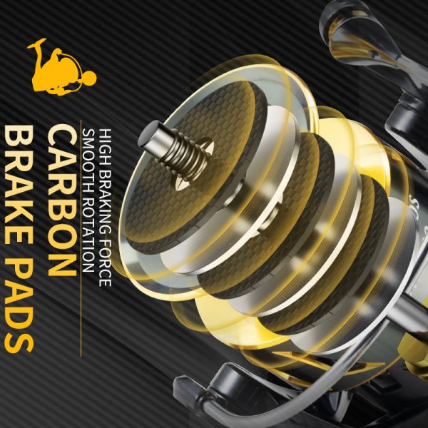 Rooblinos SW Long Shot Jigging Spinning Reel, Full Metal Body,Ultra Smooth,Powerful,Saltwater Big Fishing Reel 4000/6000/8000 Surf Reel,9+1 BB, 66LB Max Drag, Lightweight, Inshore Offshore Reel - Image 3