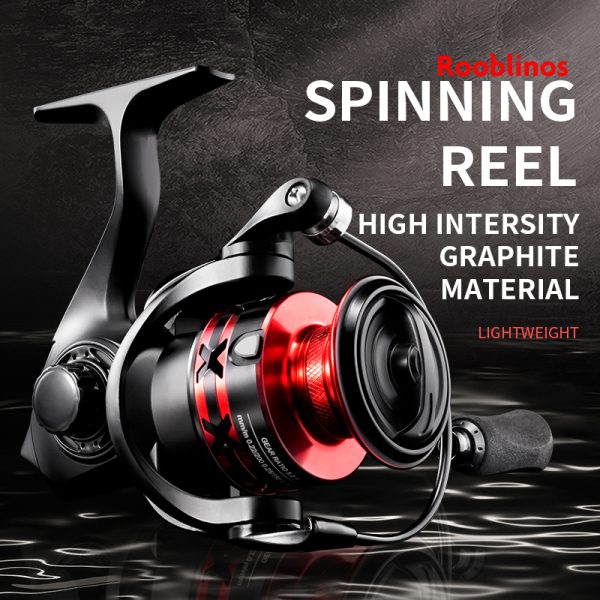 HT Spinning Reels Lightweight 9+1BB Ultra Smooth Spinning Fishing Reels CNC Aluminum Spool 19.8LBs Max Drag, 2000, 4000, Series, Red 5.2:1 Gear Ratio Saltwater or Freshwater Fishing reels - Image 2