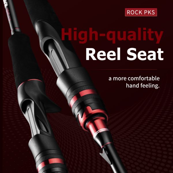 Rock Bass Fishing Rod 6'6"/7'/10' Spinning Casting Fast Action 2 Pieces Medium Heavy 24T High Carbon Fiber Stainless Steel Guides High Sensitive Lightweight Trout Pole - Image 5