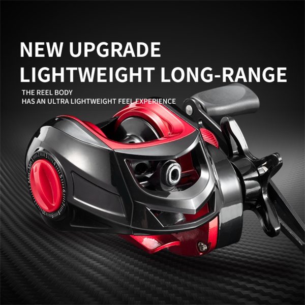 Rooblinos BR Baitcasting Fishing Reel Lightweight Aluminum Spool Fishing Reel 17.6Lbs Max Drag Magnetic Braking System 7.2:1 High-Speed Gear Ratio Saltwater Freshwater Baitcaster Reels - Image 5