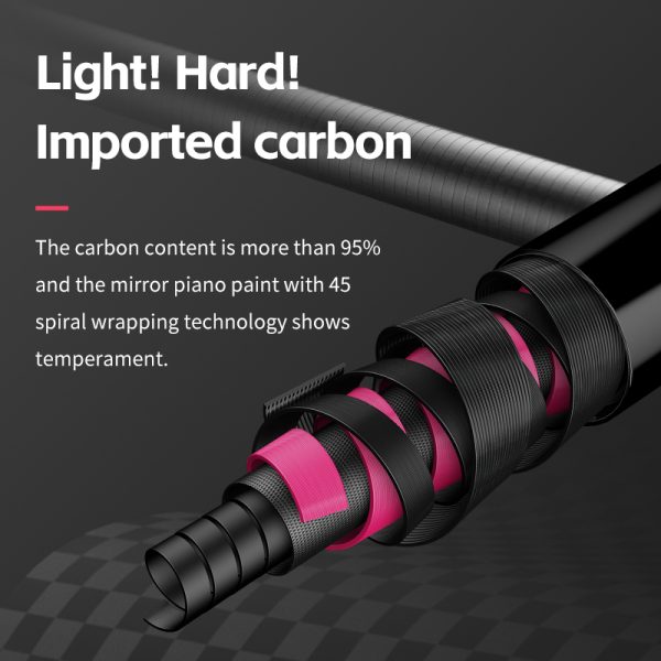RUNDING Telescopic Fishing Rod 1.98m Medium Light Casting Portable Retractable Travel Pole 24T High Carbon Fiber Stainless Steel Guides Cork Handle Bass Salmon Trout Rod - Image 5