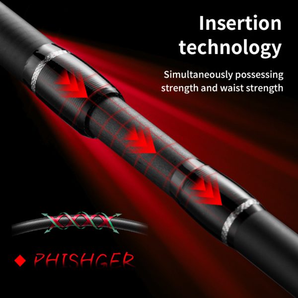 PHISHGER Surf Fishing Rod 4/5 Pieces Portable Spinning Rod Medium Light T800 High Carbon Fiber Lightweight Strength Sensitivity Travel Portable Saltwater Pole - Image 5