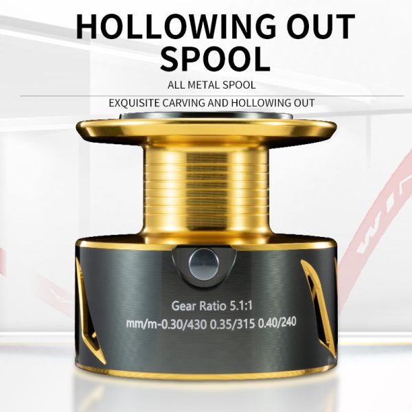 Rooblinos SW Long Shot Jigging Spinning Reel, Full Metal Body,Ultra Smooth,Powerful,Saltwater Big Fishing Reel 4000/6000/8000 Surf Reel,9+1 BB, 66LB Max Drag, Lightweight, Inshore Offshore Reel - Image 5