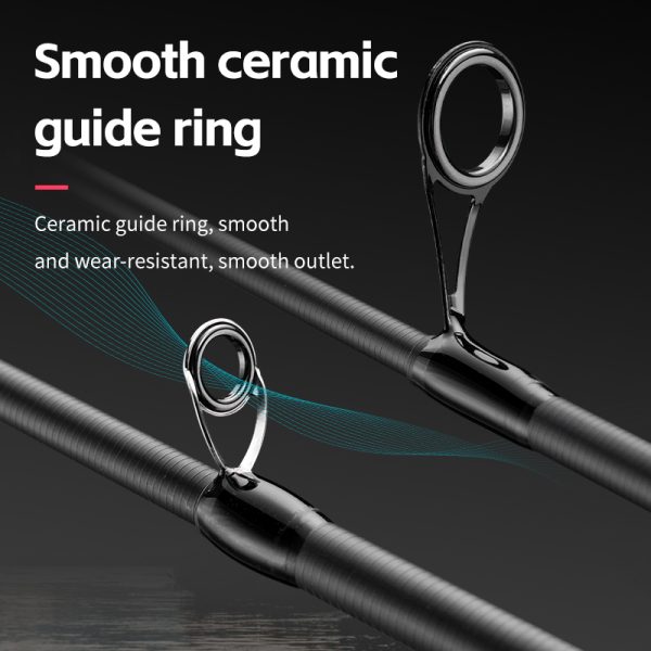 RUNDING Telescopic Fishing Rod 1.98m Medium Light Casting Portable Retractable Travel Pole 24T High Carbon Fiber Stainless Steel Guides Cork Handle Bass Salmon Trout Rod - Image 4