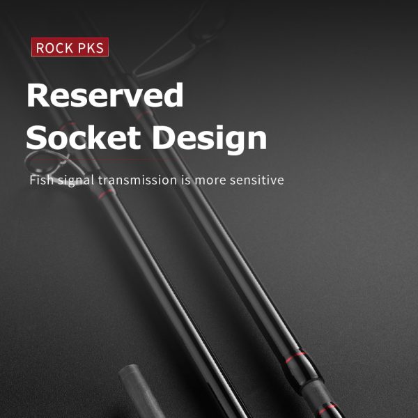 Rock Bass Fishing Rod 6'6"/7'/10' Spinning Casting Fast Action 2 Pieces Medium Heavy 24T High Carbon Fiber Stainless Steel Guides High Sensitive Lightweight Trout Pole - Image 3