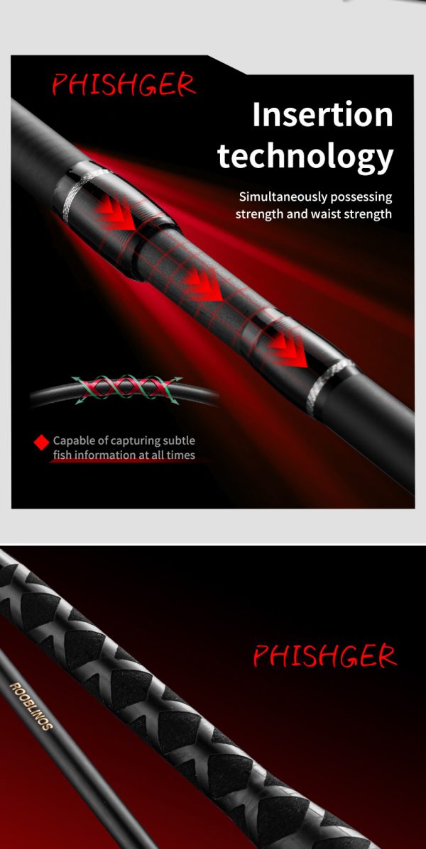PHISHGER Surf Fishing Rod 4/5 Pieces Portable Spinning Rod Medium Light T800 High Carbon Fiber Lightweight Strength Sensitivity Travel Portable Saltwater Pole - Image 12
