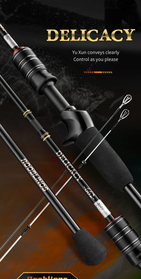 Delicacy Stream Fishing Rod Ultralight 6/6.5 Feet 2 Pieces Casting Travel Bait Rods High Carbon Fiber Stainless Steel Guides EVA Handle Saltwater Freshwater Bass Trout Sunfish Fishing Pole - Image 6