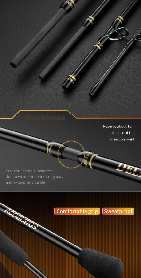 Delicacy Stream Fishing Rod Ultralight 6/6.5 Feet 2 Pieces Casting Travel Bait Rods High Carbon Fiber Stainless Steel Guides EVA Handle Saltwater Freshwater Bass Trout Sunfish Fishing Pole - Image 11