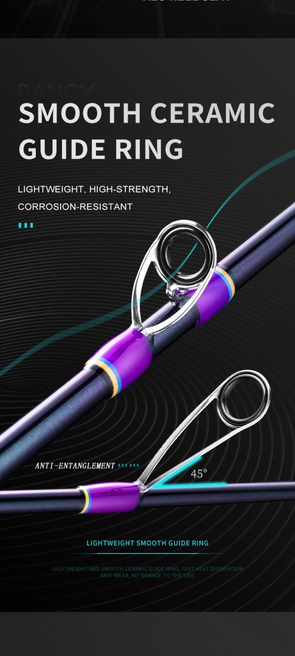BANCY Ultralight Fishing Rod 6'/5'6" Spinning Casting 2 Pieces Stream Lightweight Travel Bait Rods 24T High Carbon Fiber Stainless Steel Guides Cork Handle Freshwater Bass Trout Bluegill Panfish Pole - Image 9