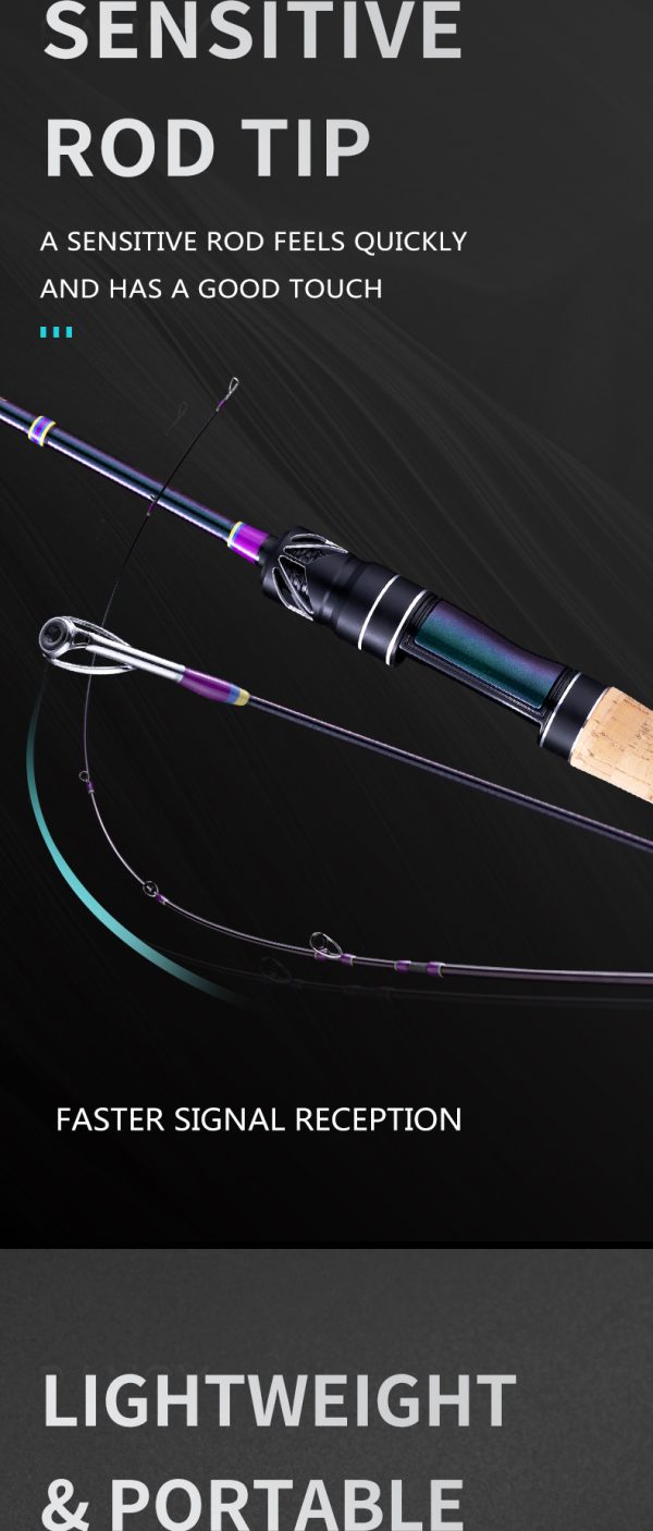 BANCY Ultralight Fishing Rod 6'/5'6" Spinning Casting 2 Pieces Stream Lightweight Travel Bait Rods 24T High Carbon Fiber Stainless Steel Guides Cork Handle Freshwater Bass Trout Bluegill Panfish Pole - Image 10