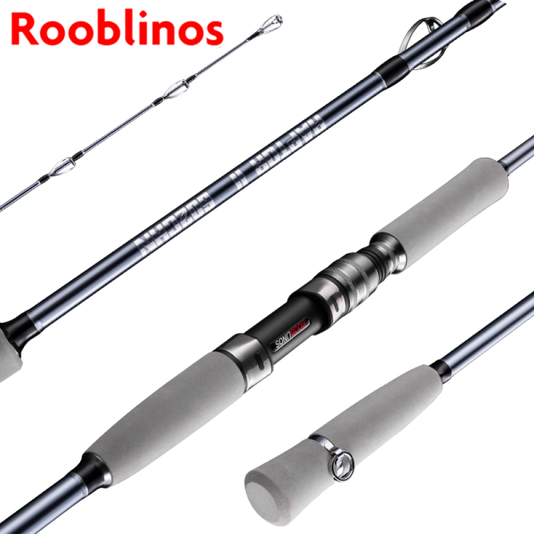 Raptor Saltwater Fishing Rod 6 Foot Spinning Casting 2 Pieces Offshore Boat Pole 27T High Carbon Fiber Baitcaster Lightweight Stainless Steel Guides Bass Trout Catfish Boat Fishing Rod