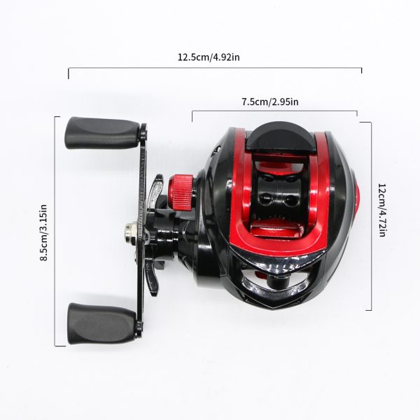 Rooblinos BR Baitcasting Fishing Reel Lightweight Aluminum Spool Fishing Reel 17.6Lbs Max Drag Magnetic Braking System 7.2:1 High-Speed Gear Ratio Saltwater Freshwater Baitcaster Reels - Image 7