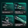 PASSJON Lure Fishing Rod 6 Feet Casting 2 Pieces Medium Light 24T High Carbon Fiber Stainless Steel Guides Cork Handle Sensitive Lightweight Strength Bass Salmon Trout Pole - Image 8