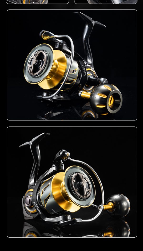 Rooblinos SW Long Shot Jigging Spinning Reel, Full Metal Body,Ultra Smooth,Powerful,Saltwater Big Fishing Reel 4000/6000/8000 Surf Reel,9+1 BB, 66LB Max Drag, Lightweight, Inshore Offshore Reel - Image 15