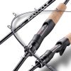 PASSJON Lure Fishing Rod 6 Feet Casting 2 Pieces Medium Light 24T High Carbon Fiber Stainless Steel Guides Cork Handle Sensitive Lightweight Strength Bass Salmon Trout Pole