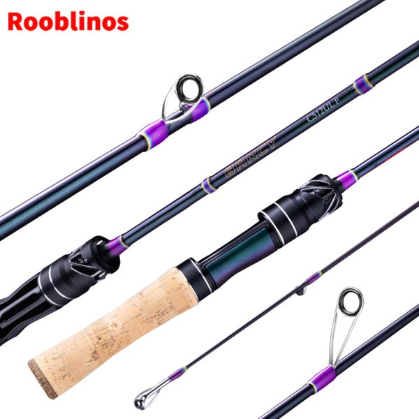 BANCY Ultralight Fishing Rod 6'/5'6" Spinning Casting 2 Pieces Stream Lightweight Travel Bait Rods 24T High Carbon Fiber Stainless Steel Guides Cork Handle Freshwater Bass Trout Bluegill Panfish Pole