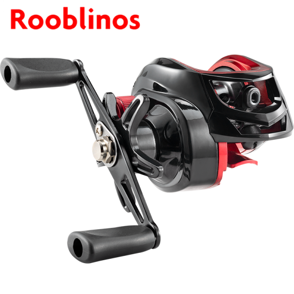 Rooblinos BR Baitcasting Fishing Reel Lightweight Aluminum Spool Fishing Reel 17.6Lbs Max Drag Magnetic Braking System 7.2:1 High-Speed Gear Ratio Saltwater Freshwater Baitcaster Reels