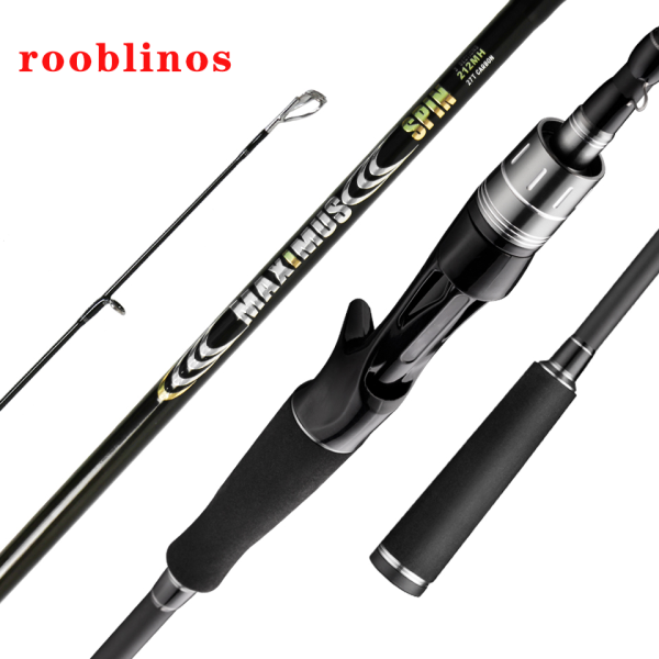 Maximus Lure Fishing Rod 6'/6'6"/7' Spinning Casting 2 Pieces Baitcaster Medium Light to Medium Heavy 24T Carbon Fiber Fuji O Guides Freshwater Saltwater Bass Trout Catfish Travel Fishing Pole