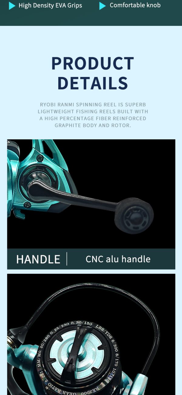 CB Spinning Reels Ultralight Metal 5.2:1 Gear Ratio Saltwater or Freshwater Fishing reels - Image 13