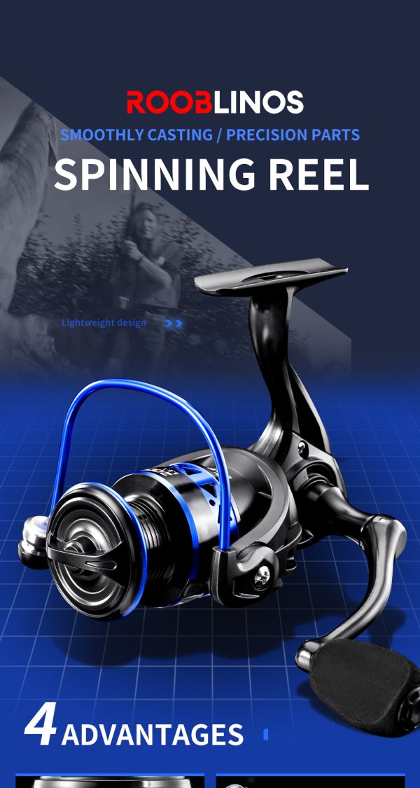 Easting Fishing Reel All Metal Spinning Reel Saltwater or Freshwater Fishing Reel Tackle Accessories - Image 7
